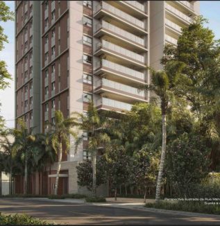 Fachada do Edifício MAAM na Rua Mário Amaral no Paraíso
